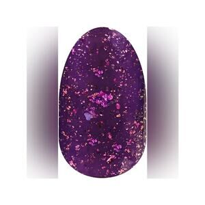 Color Street Flake My Day Eggplant Lilac Gold Duochrome Fragments Nail Polish